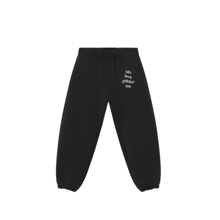 HIS LOVE GUIDES ME SWEATPANTS - BLACK