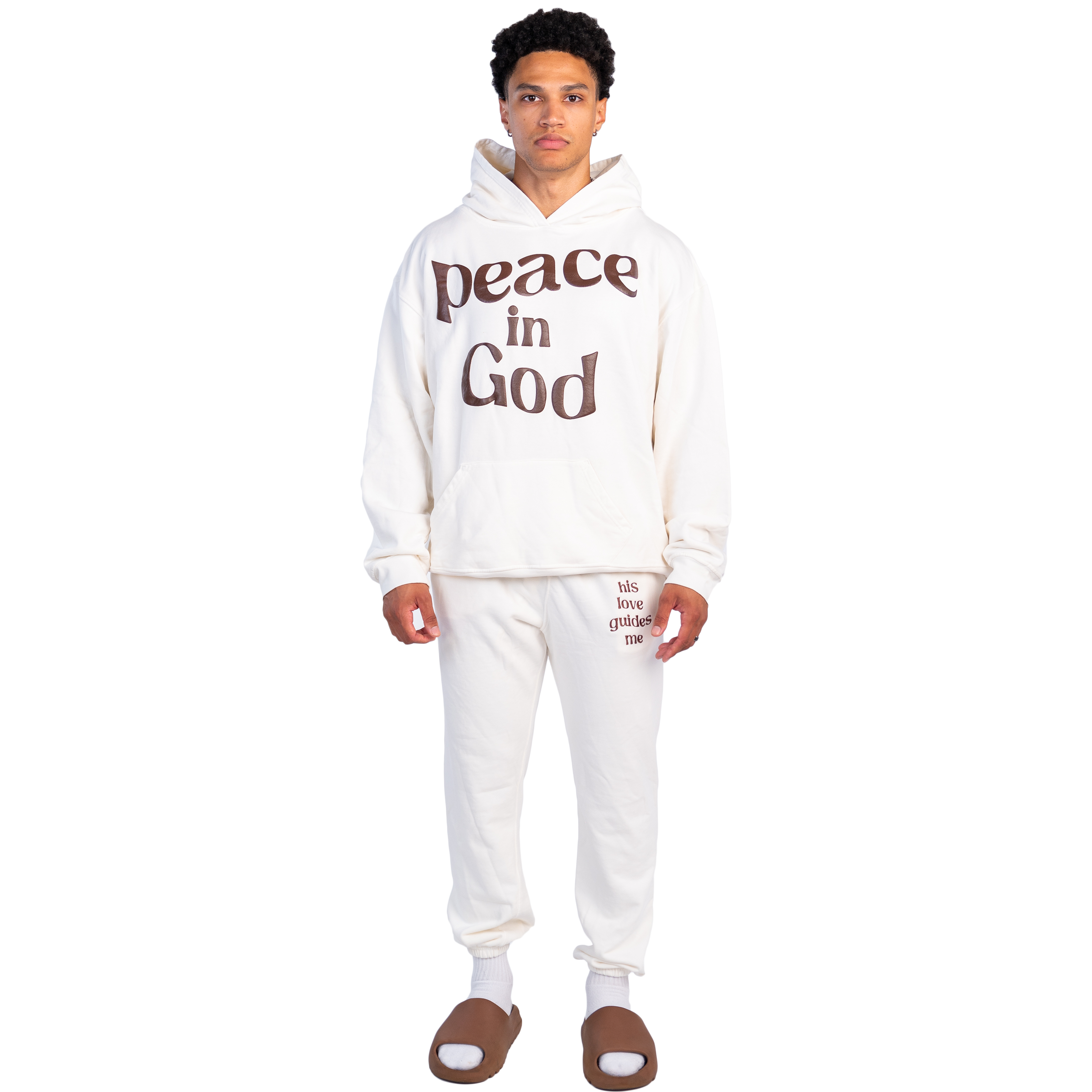 PEACE IN GOD HOODIE - VANILLA