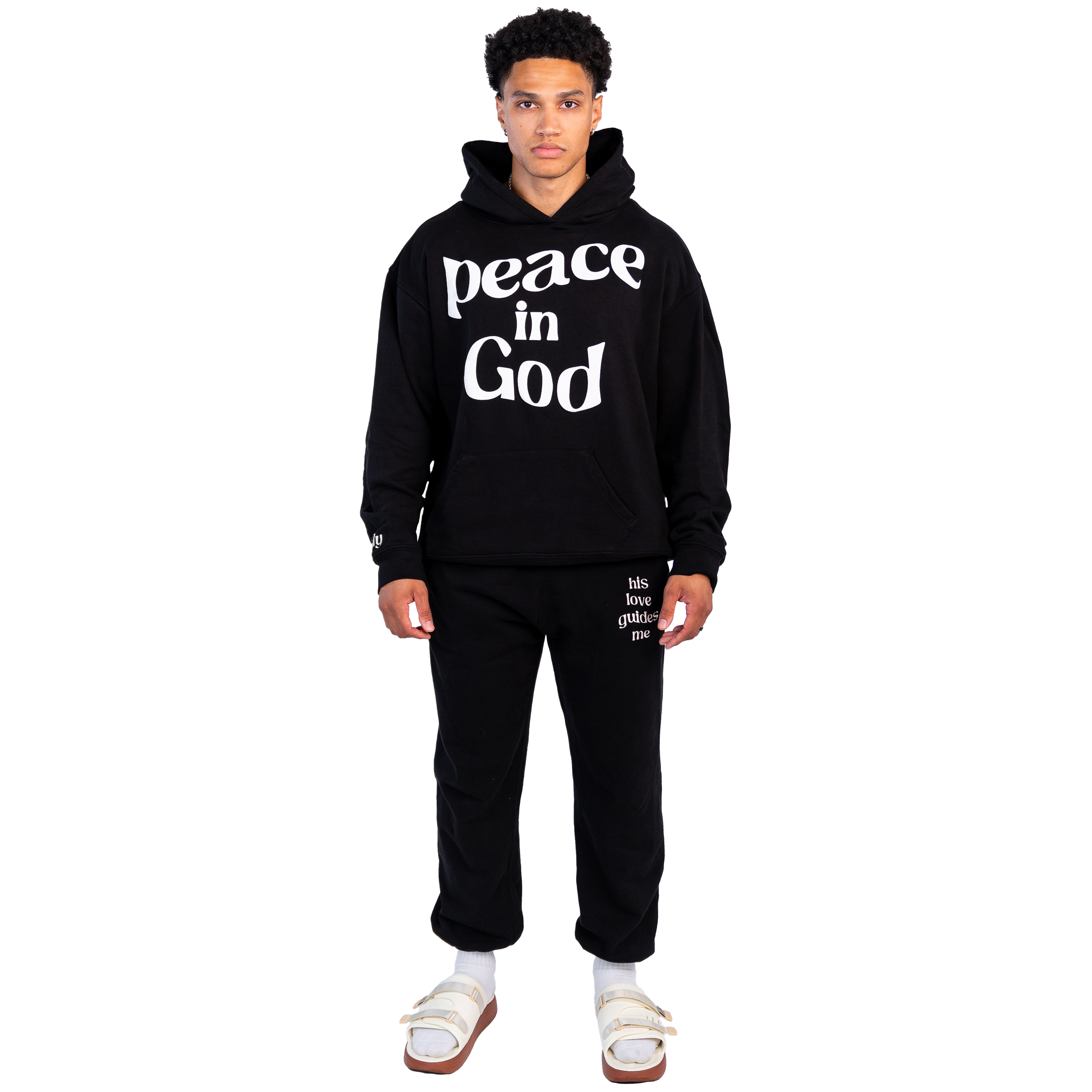 PEACE IN GOD HOODIE - BLACK