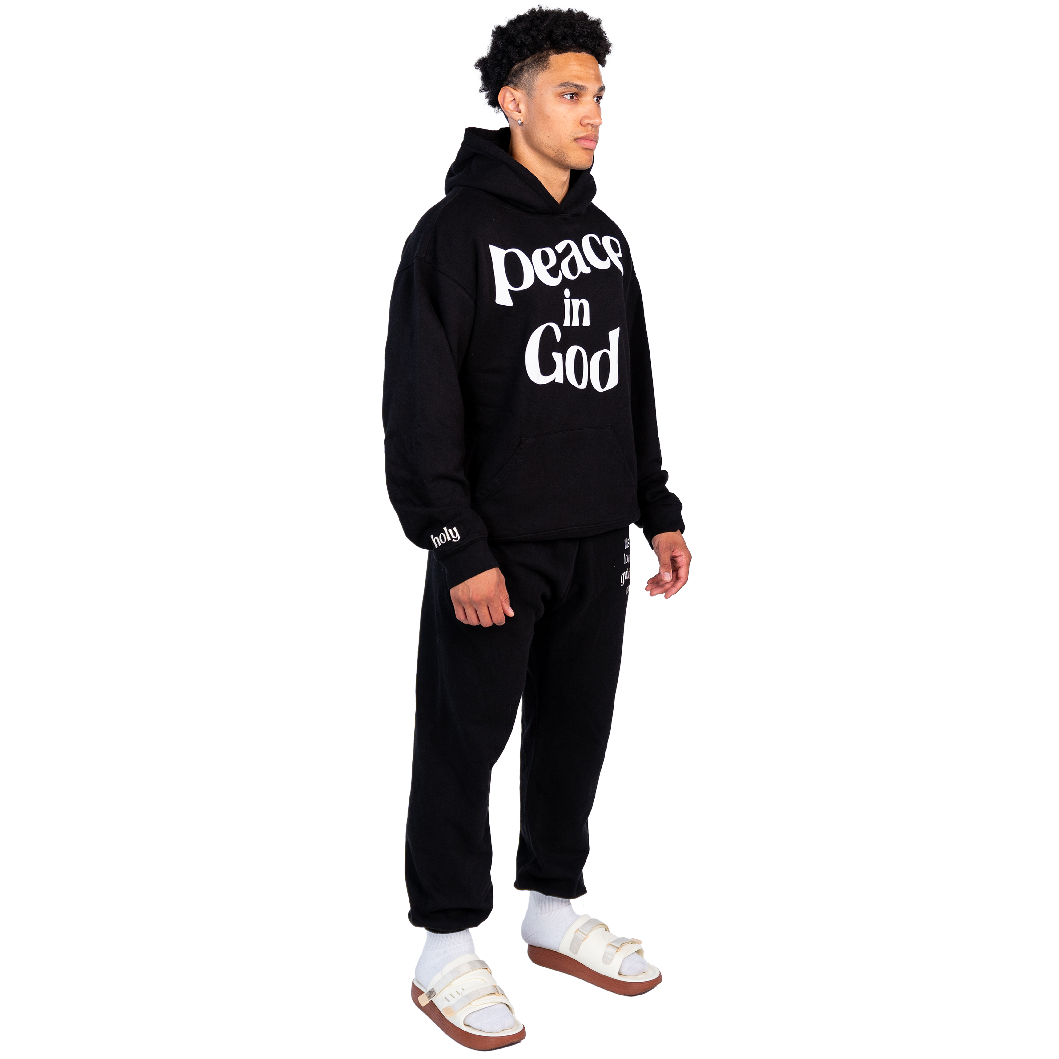 PEACE IN GOD HOODIE - BLACK