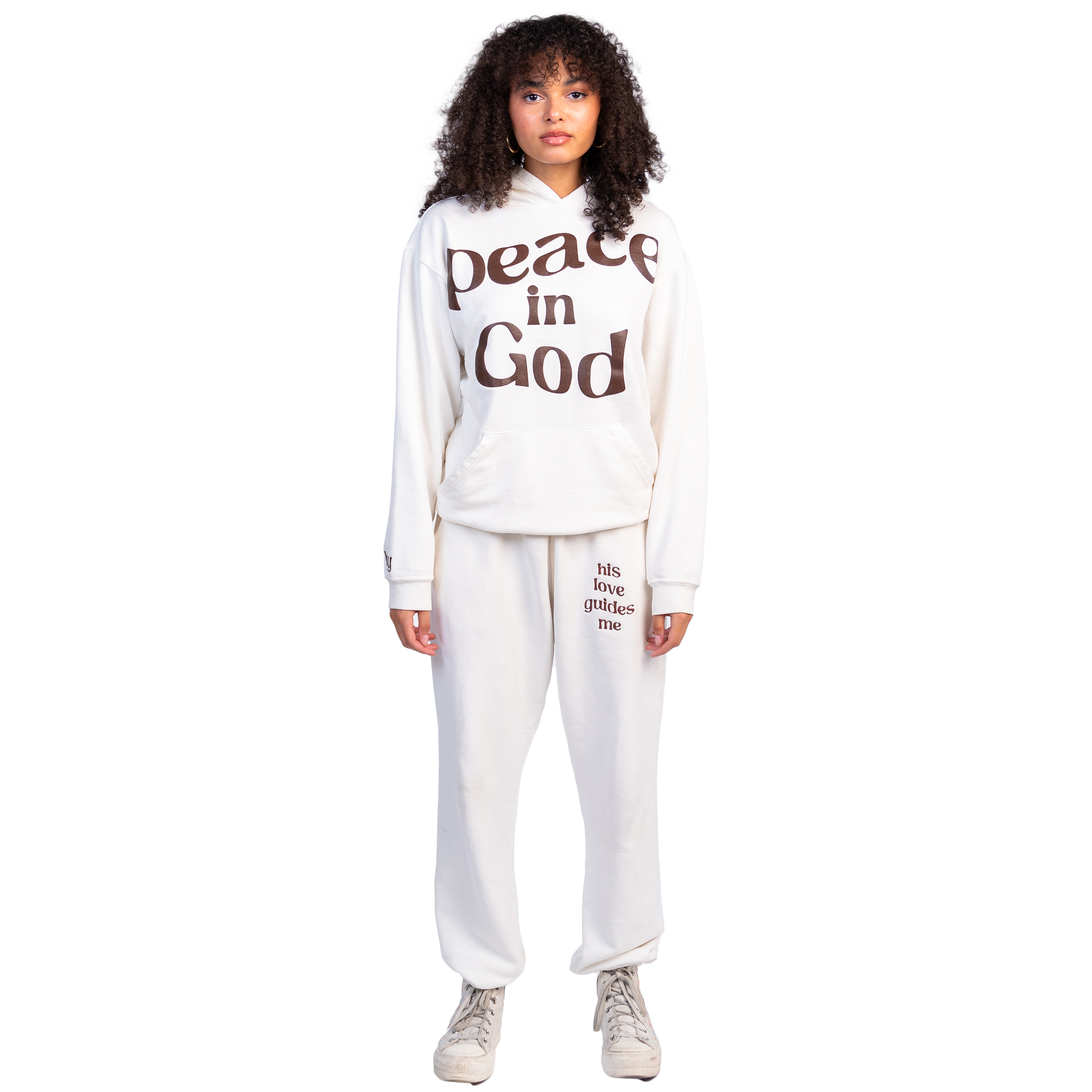 PEACE IN GOD HOODIE - VANILLA